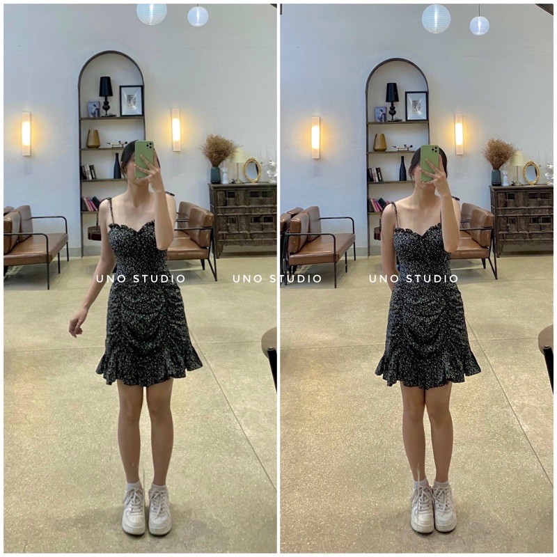 Váy đầm hoa nhí có mút ngực kèm ảnh thật design by UNO Studio | BigBuy360 - bigbuy360.vn