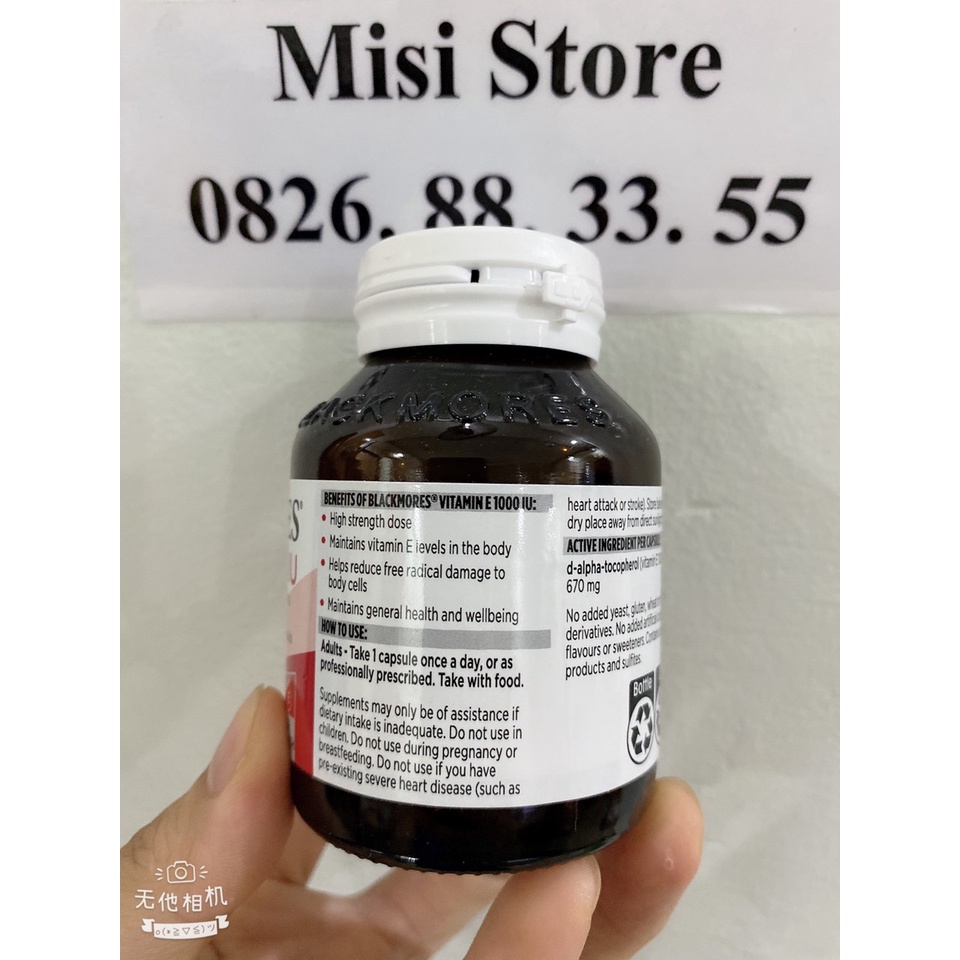Viên uống Vitamin E 1000IU Blackmores 30 viên của Úc