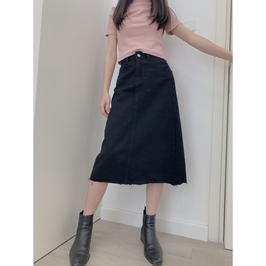 chân váy jeans dáng dài basic SK99 1994closet | BigBuy360 - bigbuy360.vn