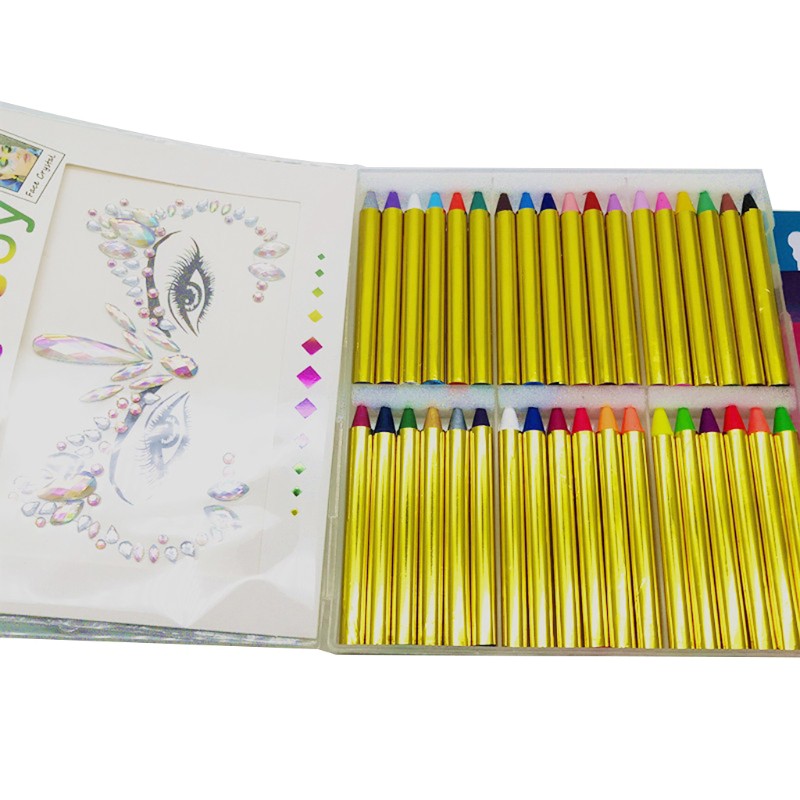 (Hàng Mới Về) Set 36 Bút Chì Màu Vẽ Mặt Và Cơ Thể Dành Cho Người Lớn Và Trẻ Em