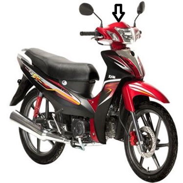 Ốp đầu trước xe Sym  Ez110 màu đỏ