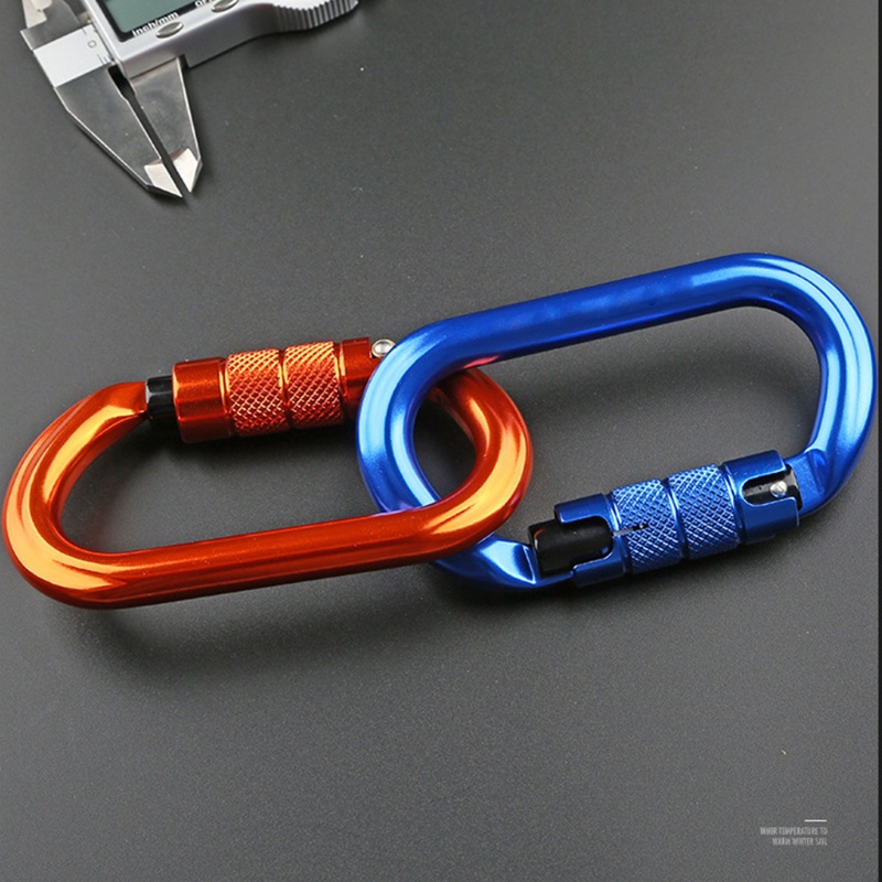 Móc Khóa Carabiner Hình Chữ O An Toàn 25KN Dành Cho Leo Núi