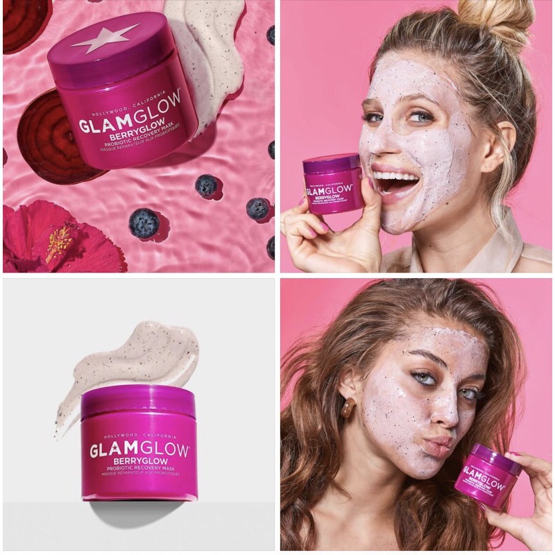 Mặt nạ GlamGlow Berry Glow Probiotic Recovery Mask 75ML