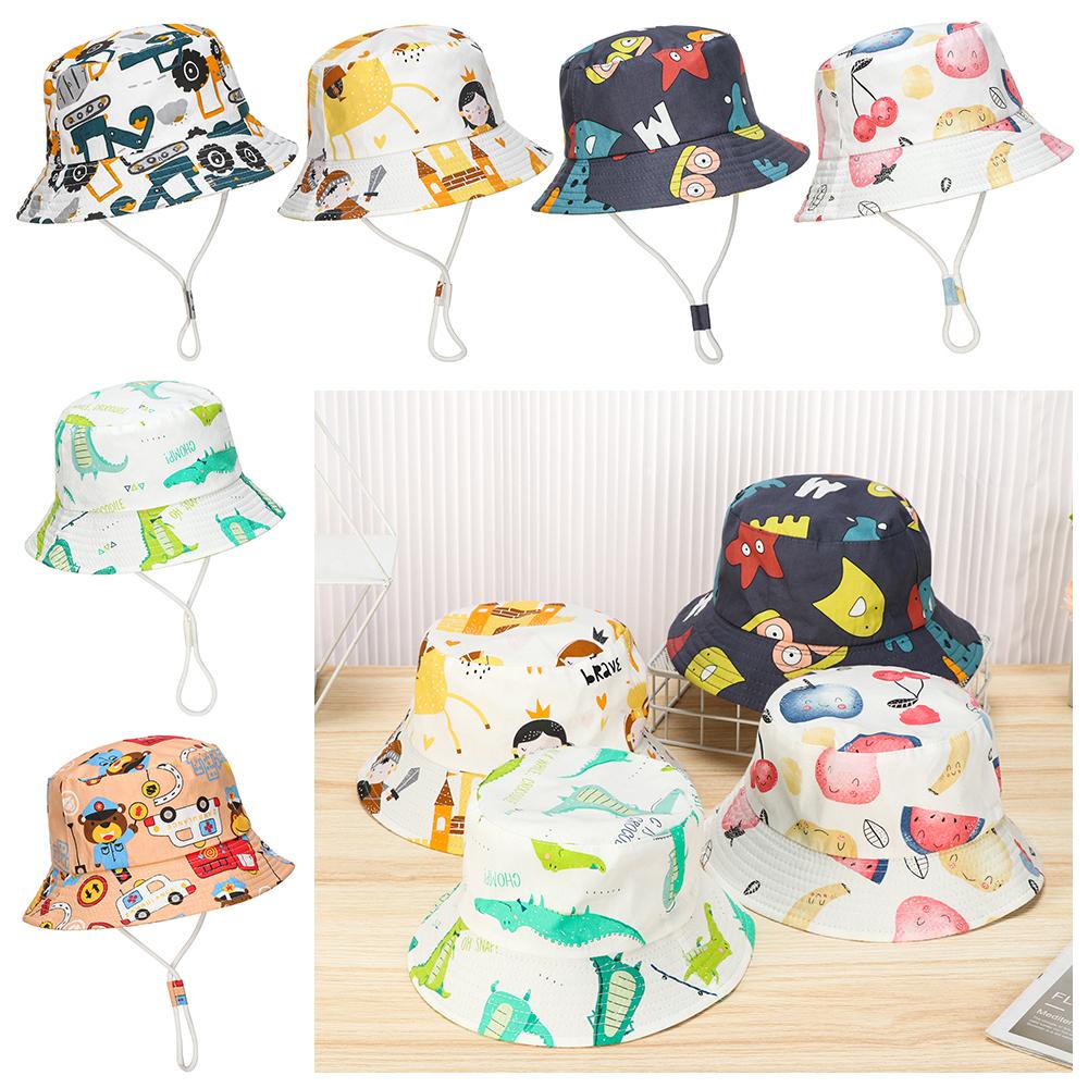 Mũ Bucket In Họa Tiết Hoạt Hình Dễ Thương Cho Bé