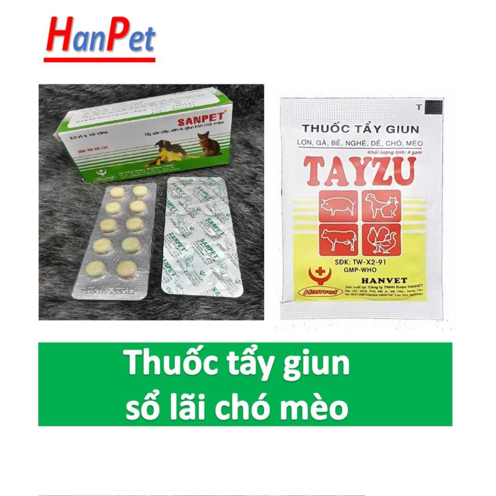 [Mã 1511FMCGSALE giảm 8% đơn 500K] Xổ giun sán chó mèo hanvet dạng viên và dạng bột