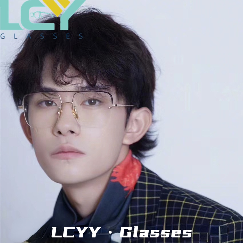 Lcyy Kính Mát Lái Xe Nửa Gọng Vuông Bằng Kim Loại Mẫu Mới 8921