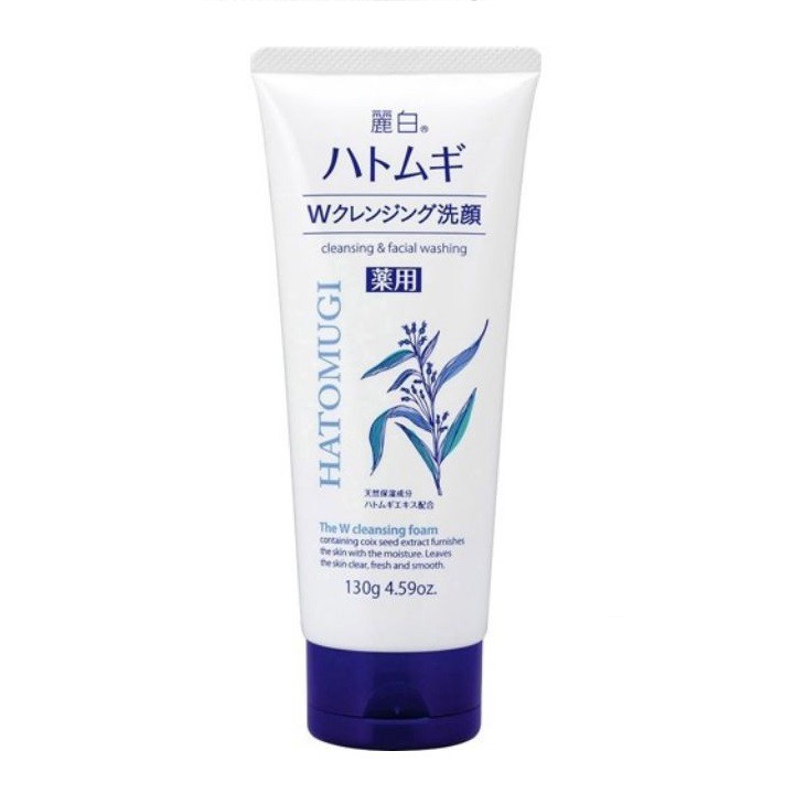 Sữa rửa mặt sáng da ý dĩ Hatomugi Cleansing & Facial Nhật Bản 130ml