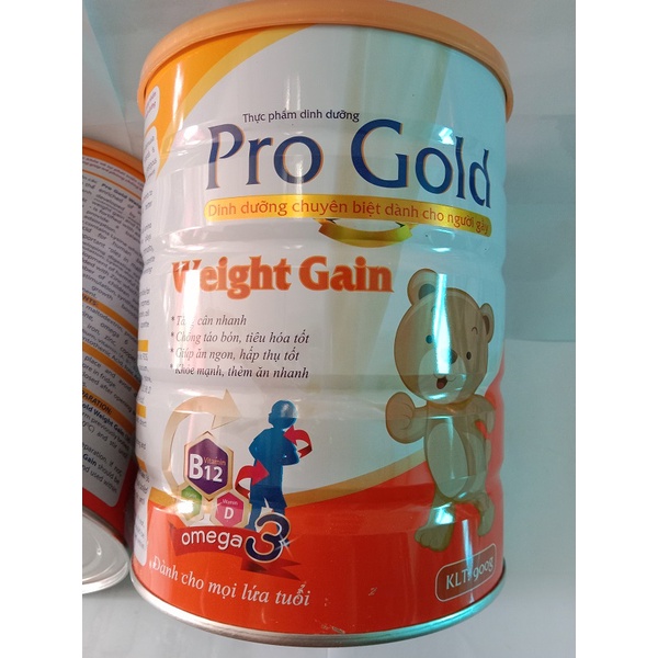 Sữa tăng cân ProGold Weight Gain 900g dành cho người gầy thích hợp mọi lứa tuổi (1 tuổi trở lên)