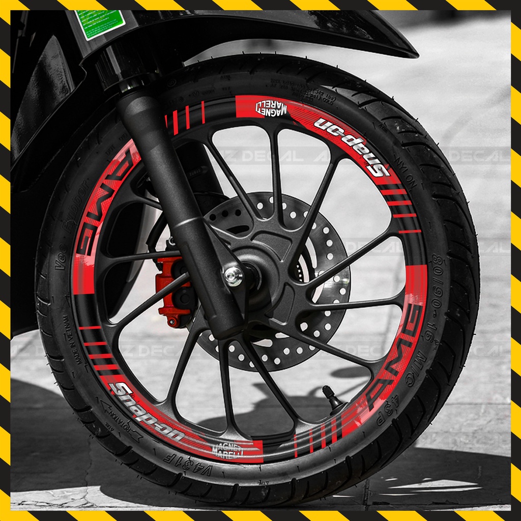 Tem Vành Xe Máy Thiết Kế AMG Snap On | FullV24 | Team Decal Dán Bánh Xe Exciter AB AirBlade Winner Sirius Raider ...