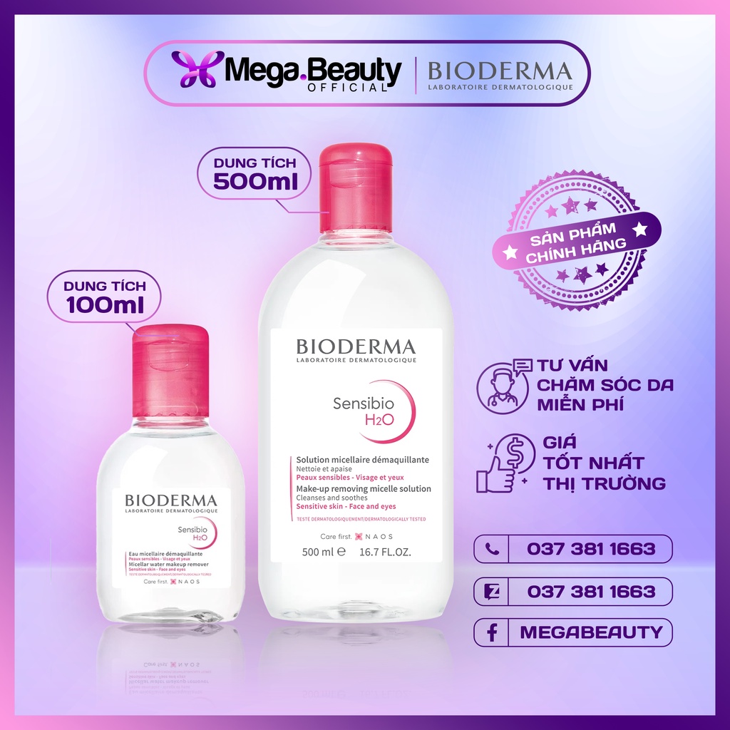 Nước Tẩy Trang BIODERMA Dành Cho Da Dầu & Hỗn Hợp 500ml Sébium H2O