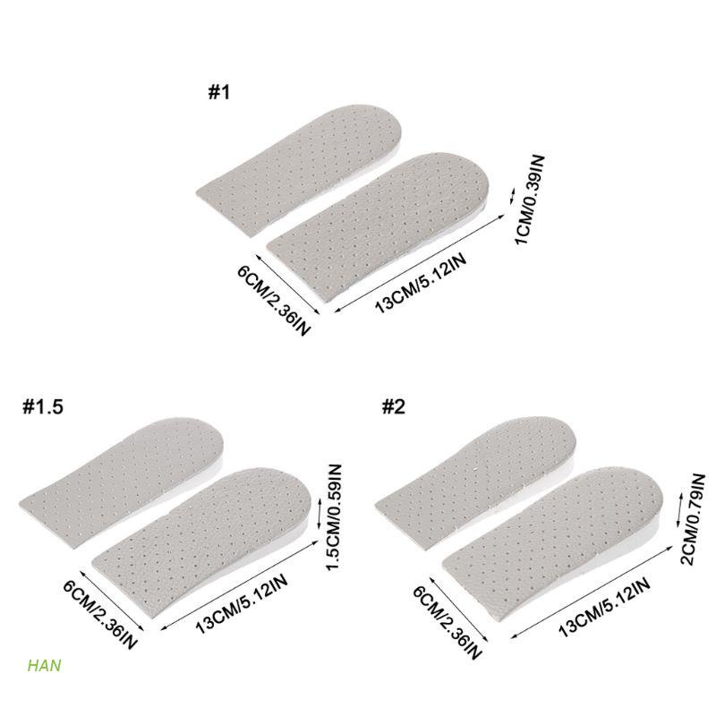 Miếng Lót Giày Tăng Chiều Cao 1 / 1.5 / 2cm Bằng Eva Giả Da Hỗ Trợ Nâng Chiều Cao
