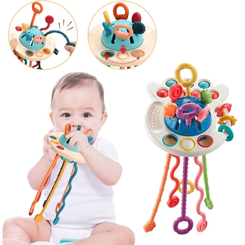 Đồ Chơi GặM BằNg Silicone 3 Trong 1 Cho Bé 6-12 TháNg / 1 2 3 TuổI