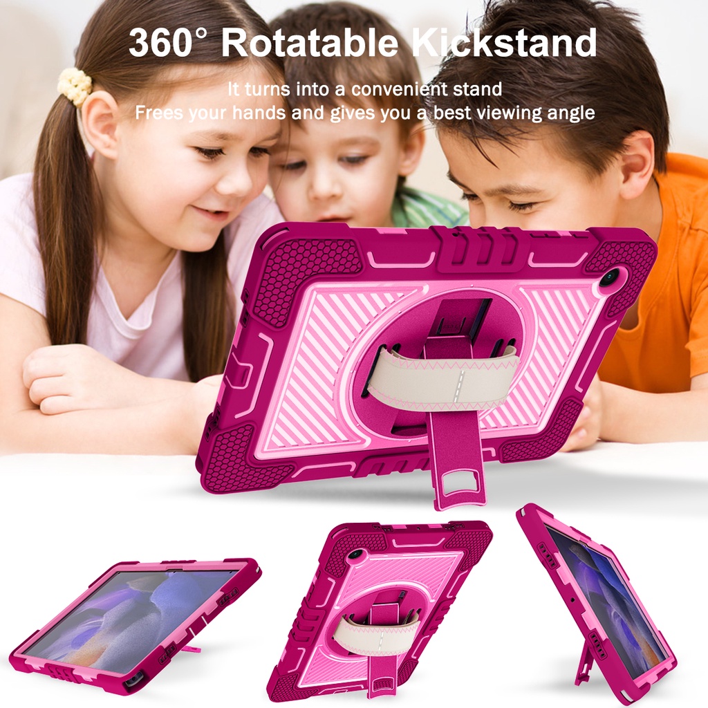 Ốp Lưng Giáp Cứng Có Chân Chống Cho Máy Tính Bảng Samsung Galaxy Tab A8 10.5 inch 2021 2022 SM-X200 SM-X205