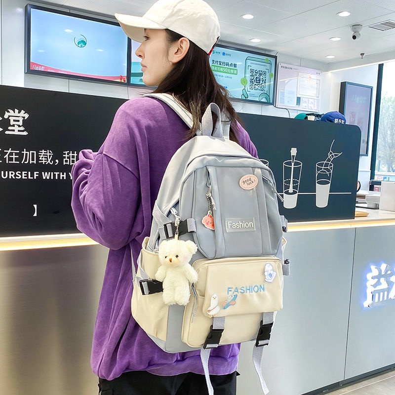 Balo đi học sức chứa lớn phiên bản Hàn Quốc năm 2021 mới cho bé gái học trung học