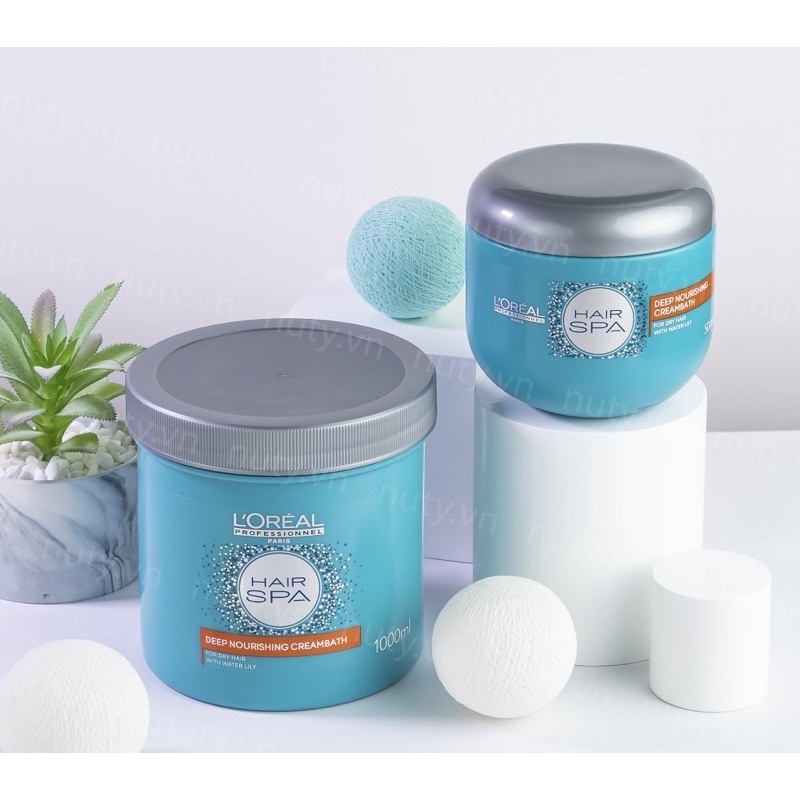 LOREAL Kem hấp ủ tóc nuôi dưỡng suôn mượt L'oreal Hair Spa Deep Nourishing Creampath 500ml & 1000ml