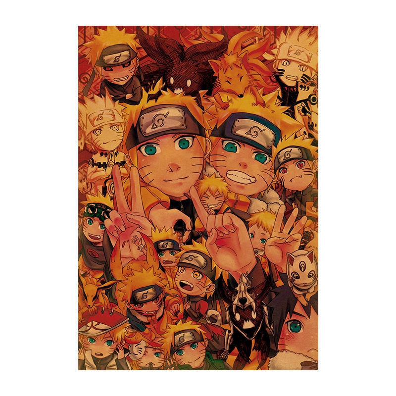 Naruto Áp Phích Dán Tường Trang Trí Phong Cách vintage