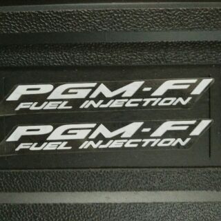 Bộ tem chữ PGM FI màu trắng