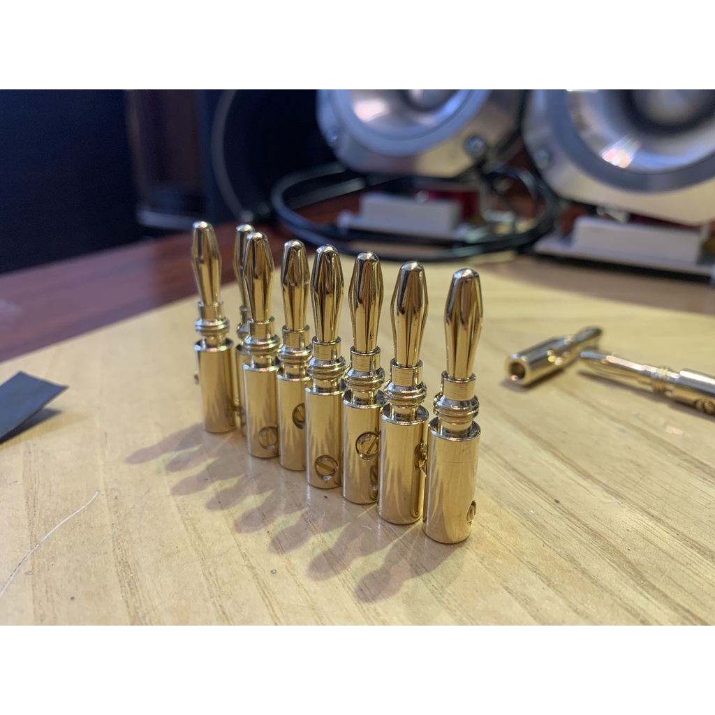 Bộ Jack Bắp Chuối Đồng Bãi 4 mm tặng kèm co nhiệt.