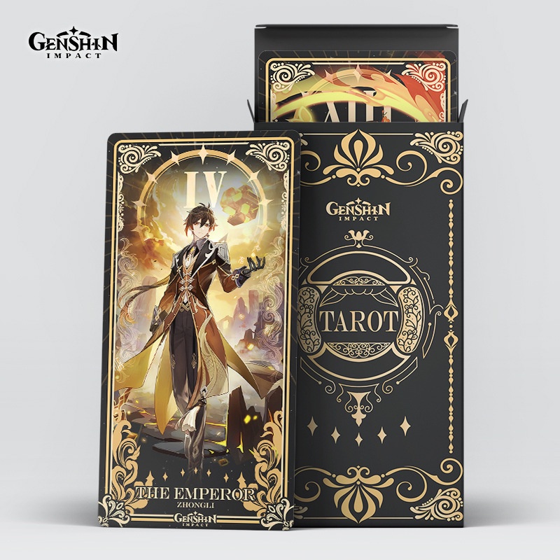 Bộ 22 Thẻ Bài Tarot Genshin Zhongli Kazuha Raiden Shogun Yae Miko Vita