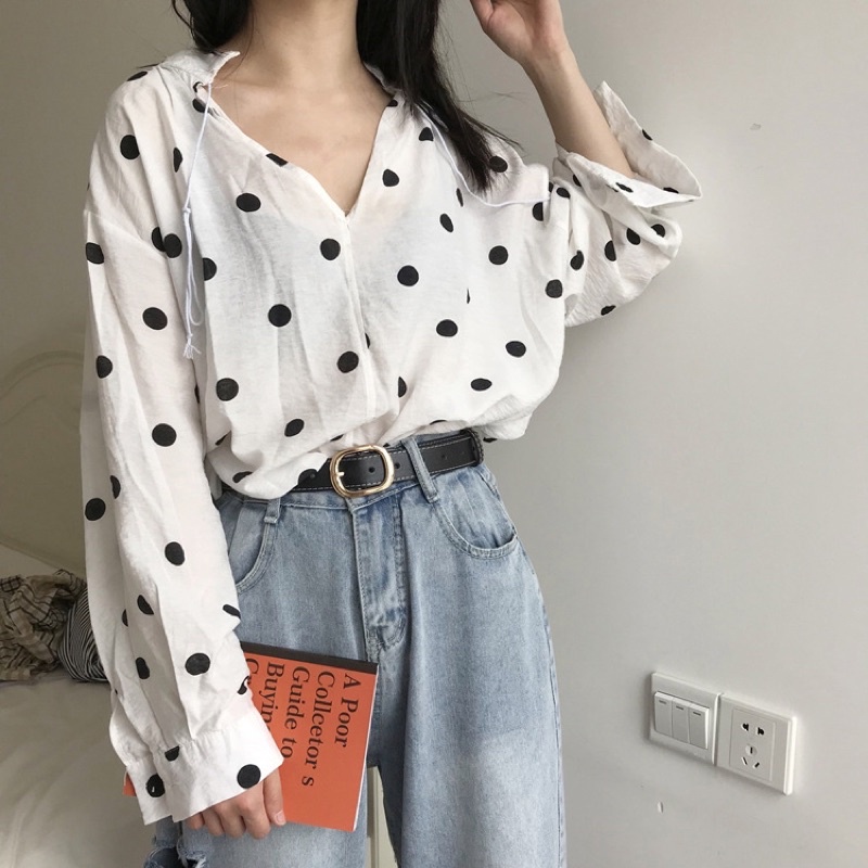 Dây thắt lưng Meo shop Unisex nữ nam mặt tròn elip vàng TL031- thắt lưng da unisex nam nữ hàn quốc học sinh viên