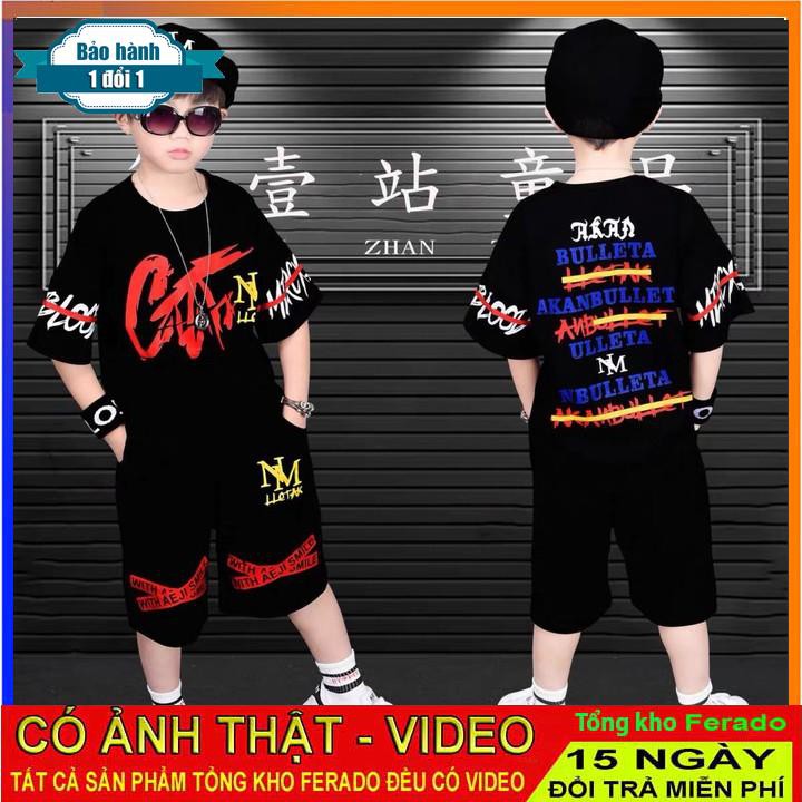 [ xả kho ] EB Set bộ quần áo trẻ em in chữ GT dành cho be strai 6-10 tuổi. Thiết kế năng động, cá tính
