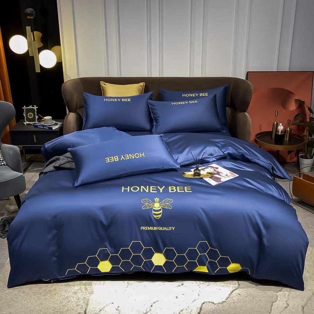 Bộ chăn ga gối phi lụa M2T BEDDING Luxury phong cách hiện đại chất vải mát đủ kích thước và màu sắc