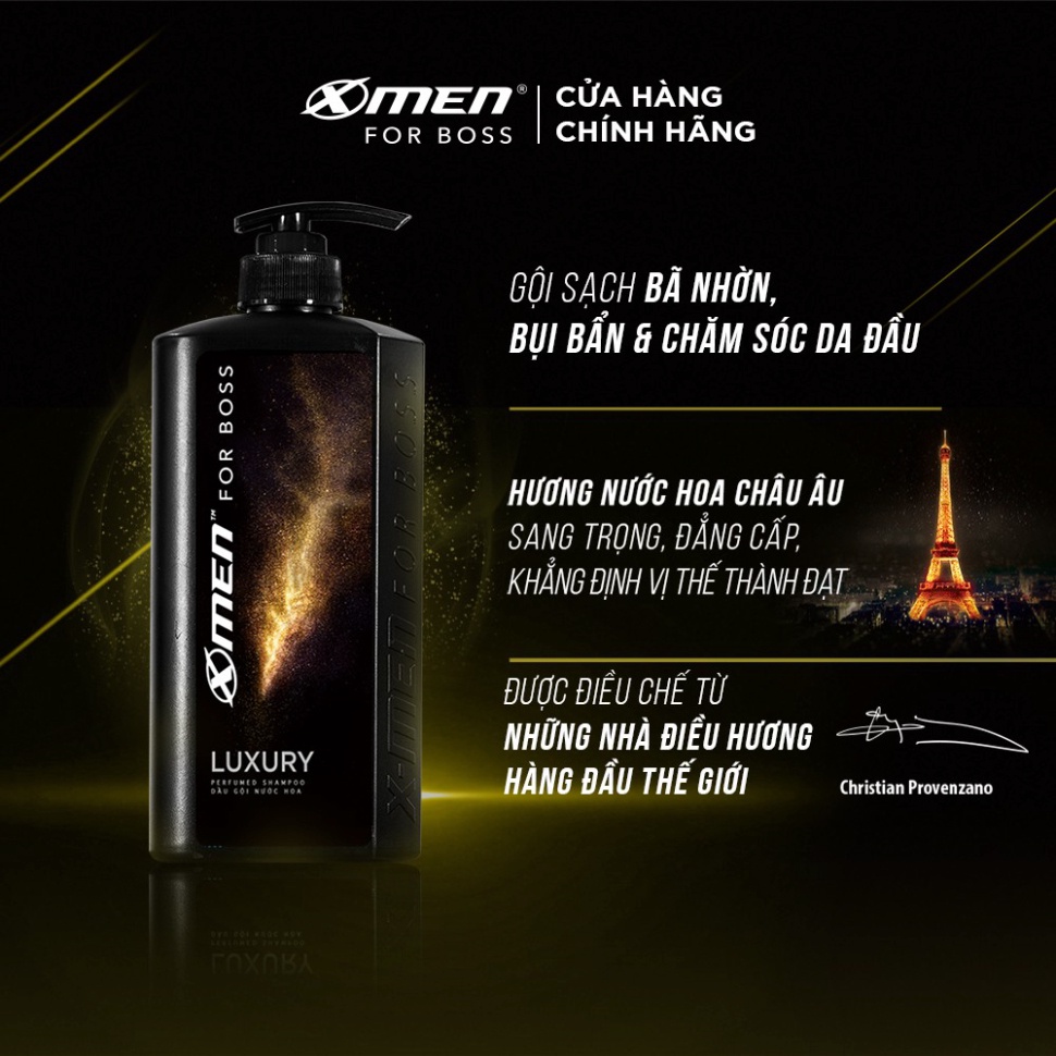 Combo 2 Dầu Gội Xmen for boss Hương Sang Trọng Luxury 650g/chai