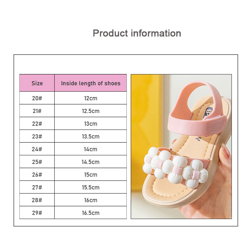 Giày sandal IQ ANGEL đế mềm đính bông hoa thời trang mùa hè xinh xắn dành cho bé gái
