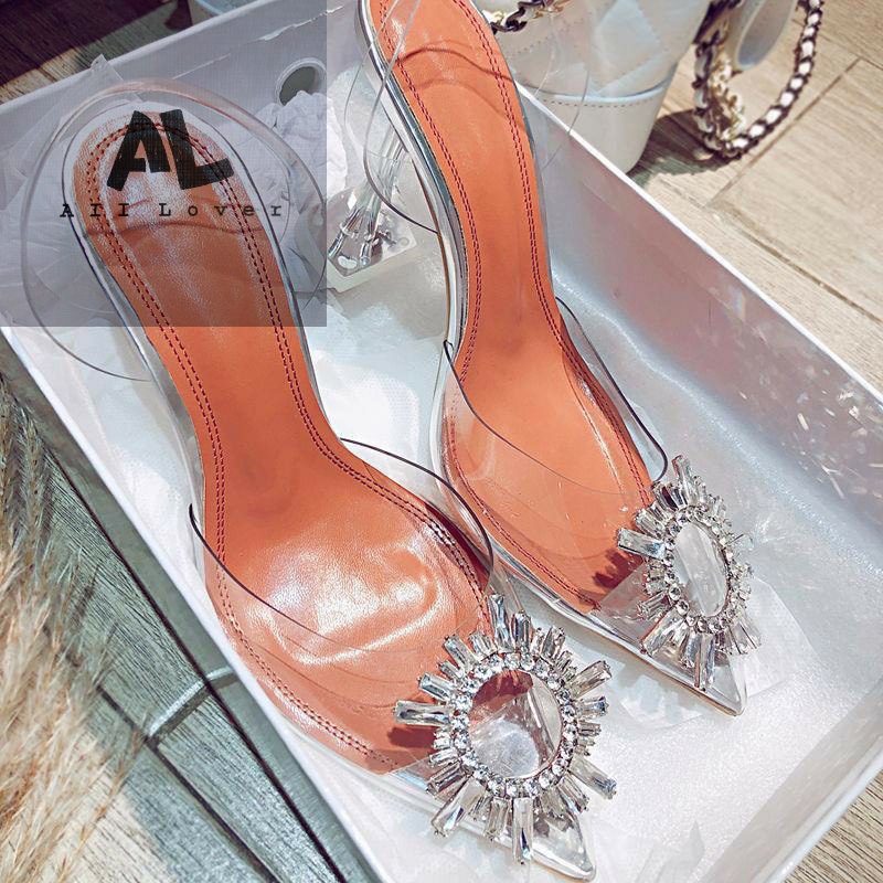 GIÀY THỜI TRANG ALI LOVER -  CAO GÓT BÍT MŨI TAG ĐÁ - GIÀY NỮ MICA MŨI NHỌN GÓT TRỤ QUAI HẬU -  AG220921