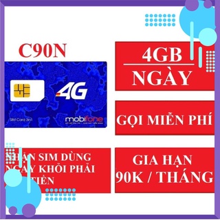 Sim 4g 1 năm sim 4g mobifone c90n 120g/tháng - local giá siêu rẻ