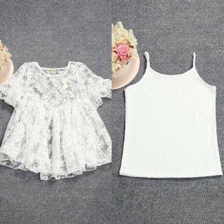 *SALE* SET ÁO HOA TRẮNG