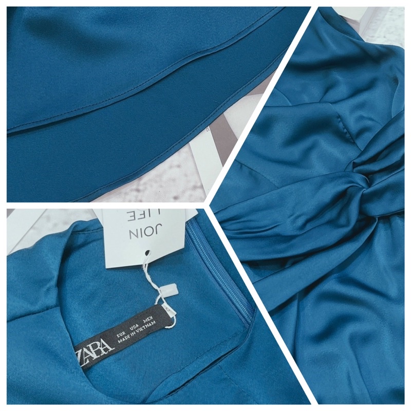 VNU348 - VÁY LỤA XANH XOÈ LI EO SÁT NÁCH | BigBuy360 - bigbuy360.vn