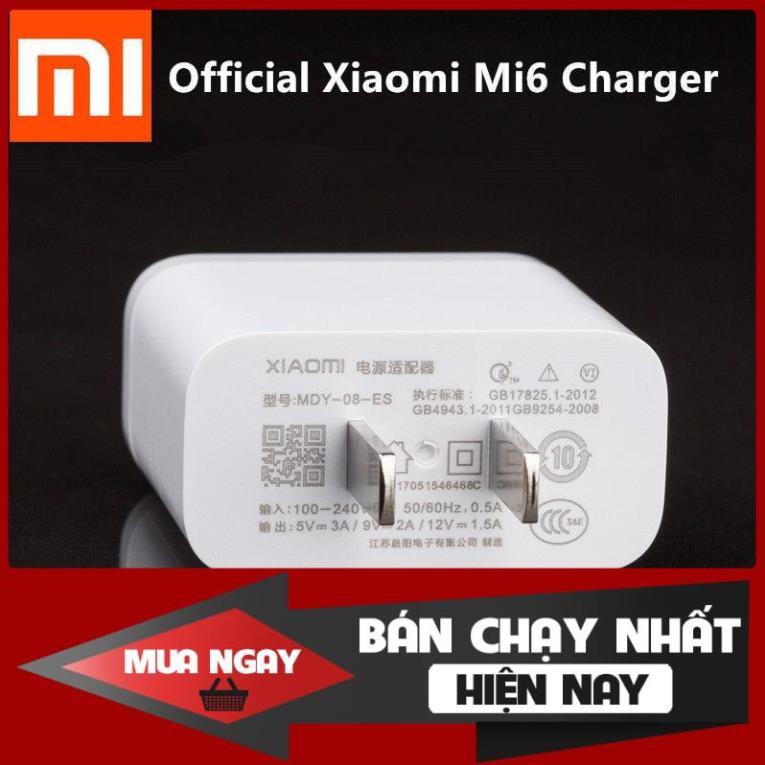 Free HOT Củ sạc Xiaomi Quick Charge 3.0, 5V-3A - 9V/2A - 12V/1.5A (18W)