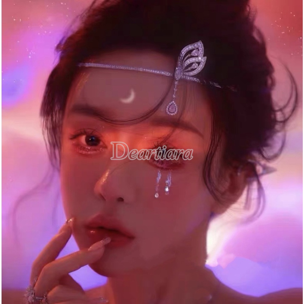 Mới Băng Đô Cài Tóc Hình Bướm Đơn Giản Dành Cho Cô Dâu