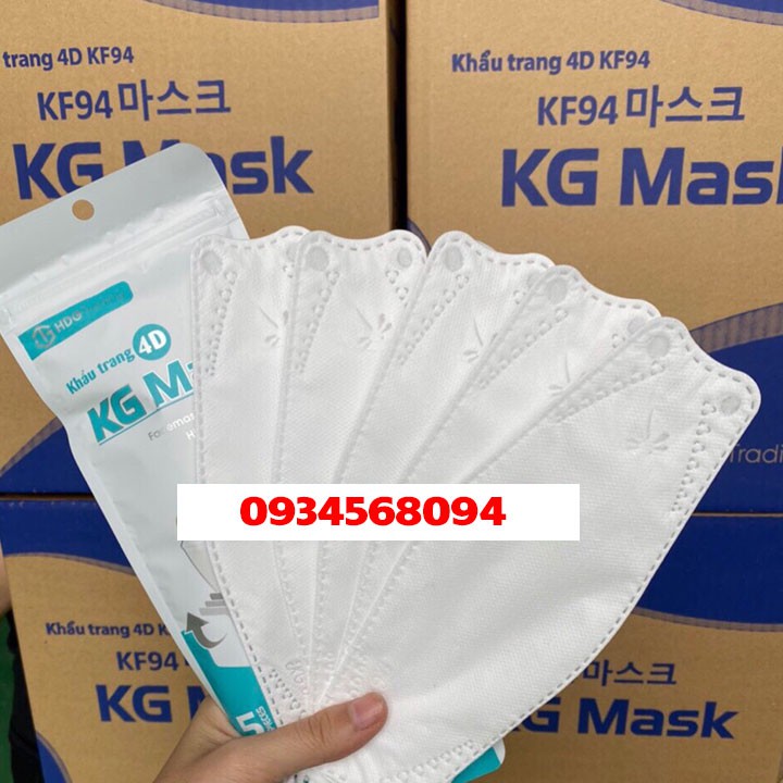 Khẩu Trang 4D KF94 KG MASK - 1 Gói 5 Cái