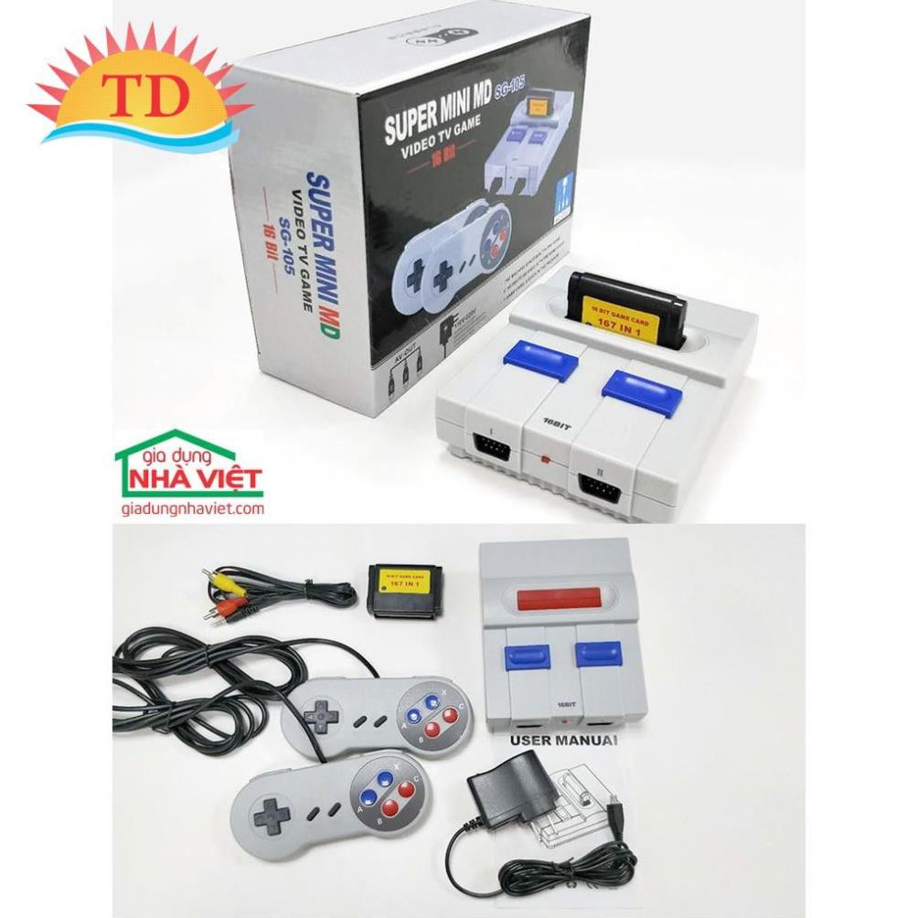 Máy chơi TV game 16 bit Super Mini MD SG Sega 167 in 1