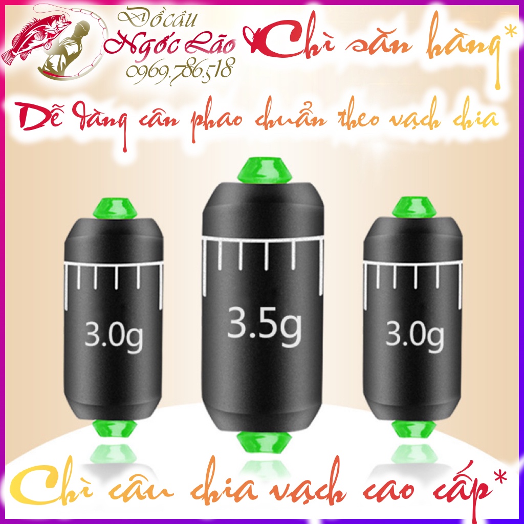 BỘ 2 Viên - Chì câu cá - Chống xước dây Cao Cấp - CÓ VẠCH CHIA KHỐI LƯỢNG - 1g 1.5g 2g 2.5g 3g 3.5g 4g 4.5g 5g 6g 10g