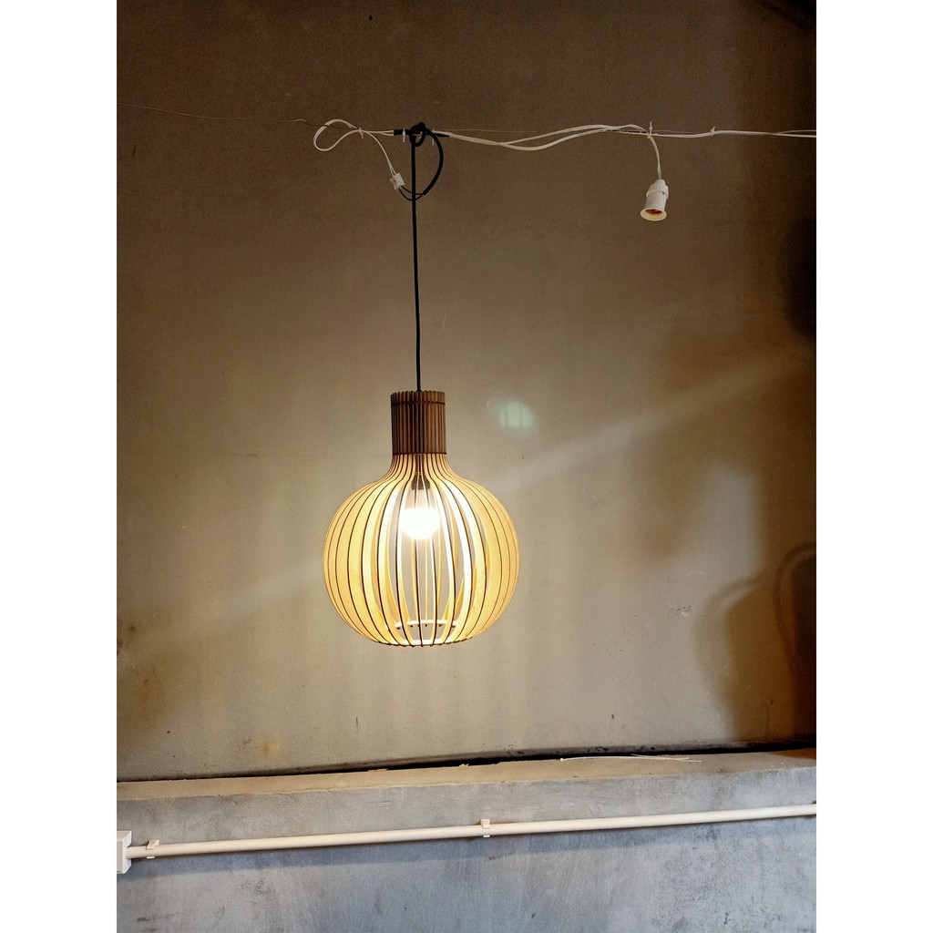Đèn Gỗ thả trần DIY 134 siêu đẹp