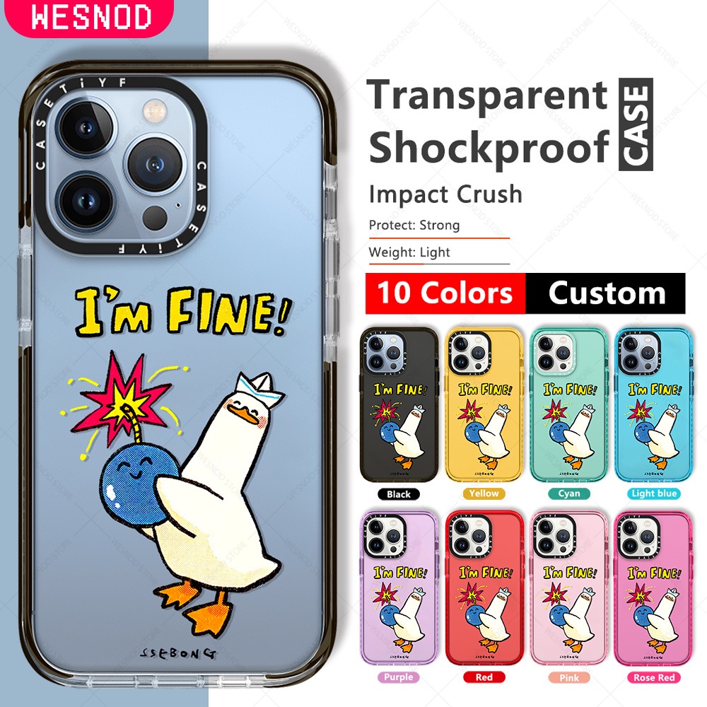 chống sốc suốt Thời Trang đẹp Ốp Điện Thoại Hình Chú Vịt Hoạt Họa Kiểu Hàn Quốc Cho IPhone 12 Pro Max 11 15 14 X Xr Xs 7 8 Plus 13 Mini gấu dẻo Mềm Silicon chống va Siêu Mỏng thương hiệu điện thoại ốp chống bẩn trong nắp