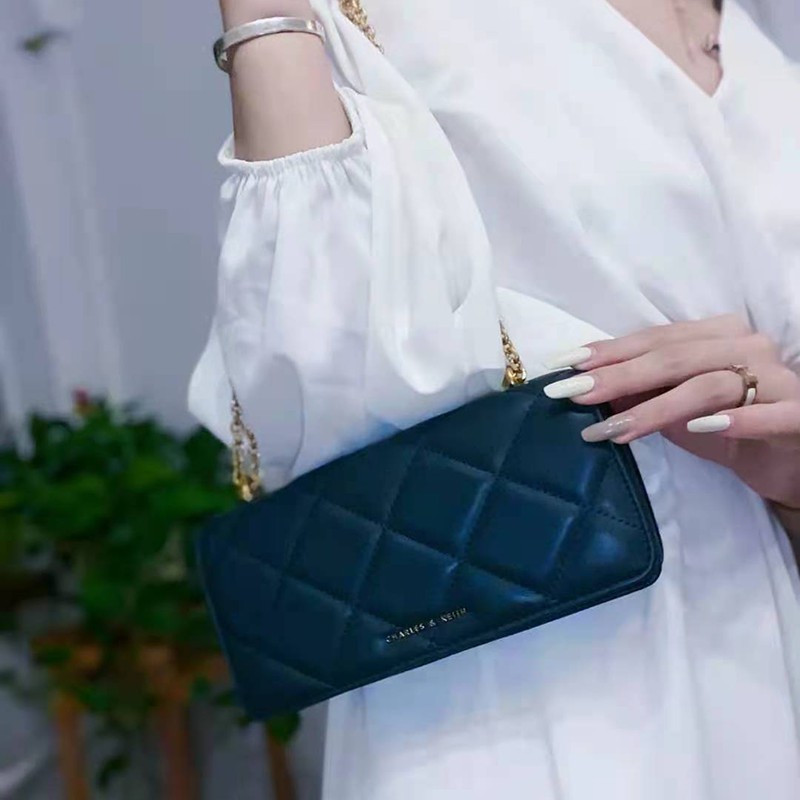 Phong Cách Mới CNK Ví Dài Hộp Quà ck6-10680924 Túi Đeo Chéo Dây Xích Hình Tranh Sơn Dầu Cho Nữ