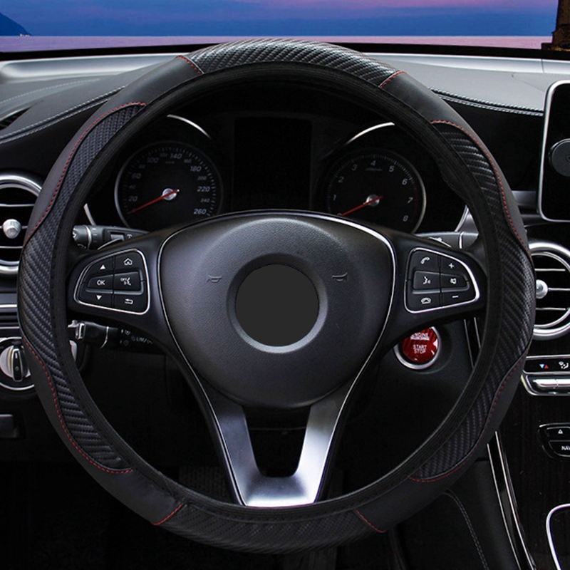 Vỏ Bọc Vô Lăng Xe Hơi Bằng Da Pu Chống Trượt