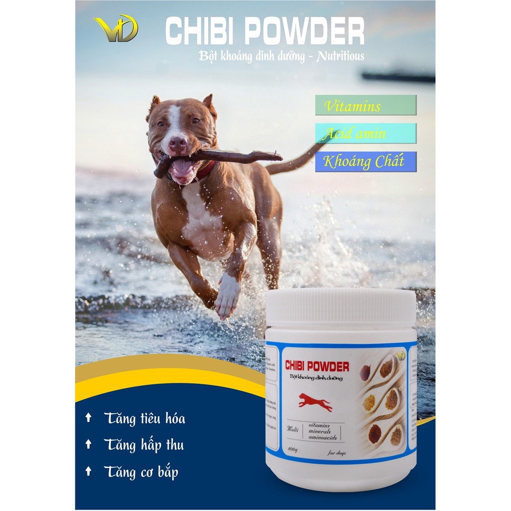 Bột khoáng Chibi Powder 500g- Dành cho cún biếng ăn, gầy yếu, chậm lớn