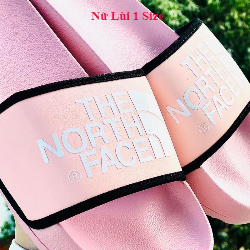 Dép unisex ❤️FREESHIP + Hộp❤️ dép the north face quai ngang thể thao nam nữ in chữ nổi, để ip siêu bền, chống trơn, hồng