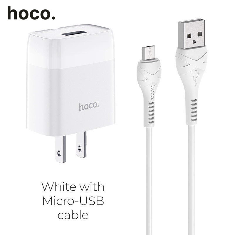 ✔FREESHIP✔Bộ Củ Sạc Hoco C72/C72A-Hỗ Trợ Sạc Nhanh 2.1A Kèm Dây Micro USB-Chính Hãng-BỘ CỐC SẠC SAMSUNG OPPO-ANDROID