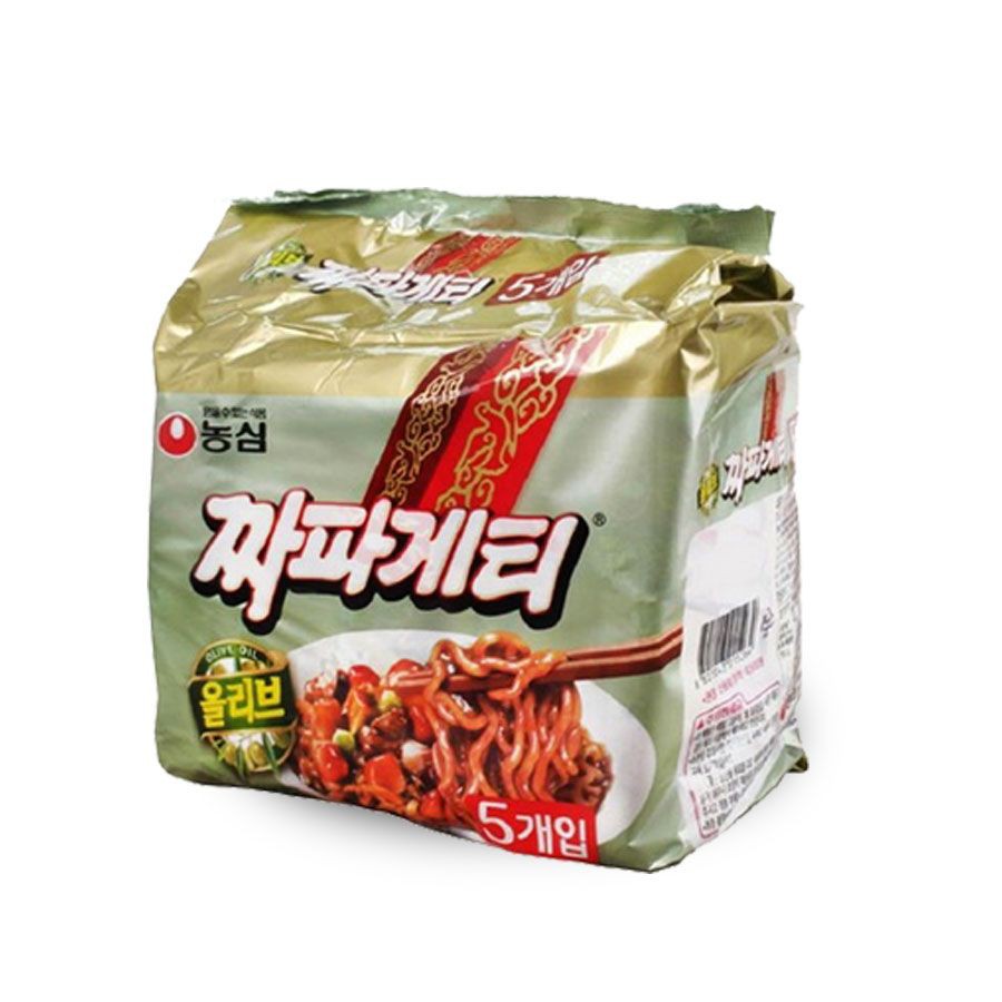 1 Bịch 5 Gói Mỳ Đen Chapageti Hàn Quốc 140g