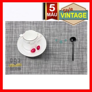 Combo 4 Tấm Lót Bàn Ăn Vintage Khăn Trải Bàn Khăn Ăn