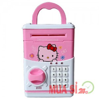 Két sắt mini thông minh màu xanh lớn