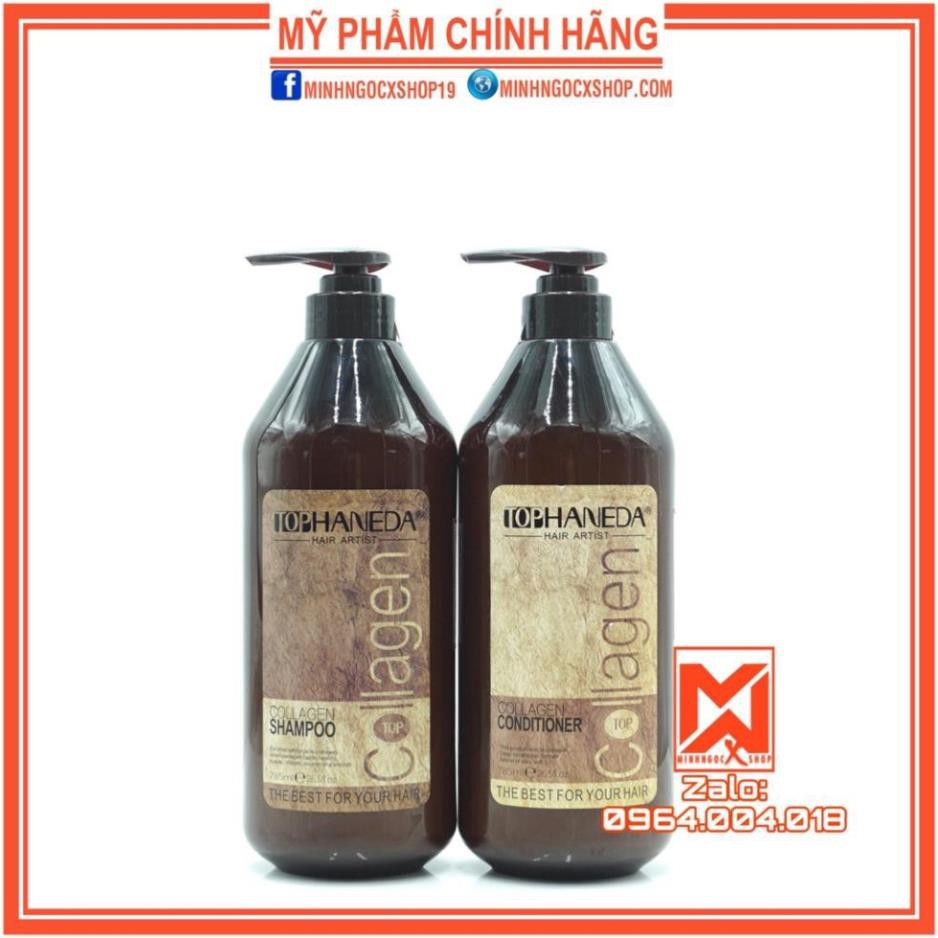 ✅[ HANEDA ] DẦU GỘI XẢ PHỤC HỒI HANEDA TOP COLLAGEN 785ML CHÍNH HÃNG