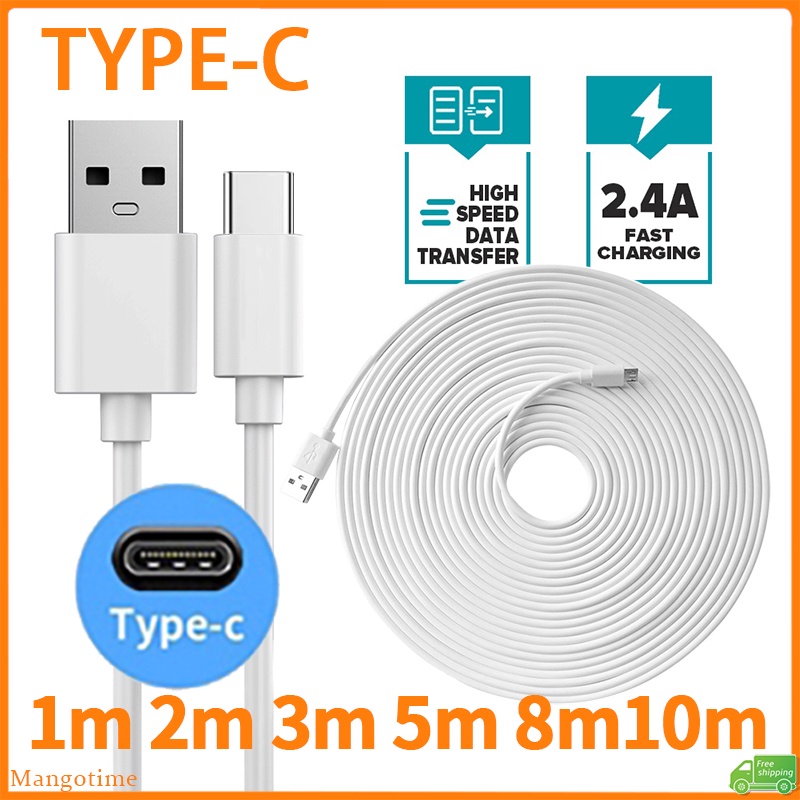 Dây Cáp Sạc USB Loại C Dài 1M 2M 3M 5M 8M 10M Cho Điện Thoại / Máy Tính