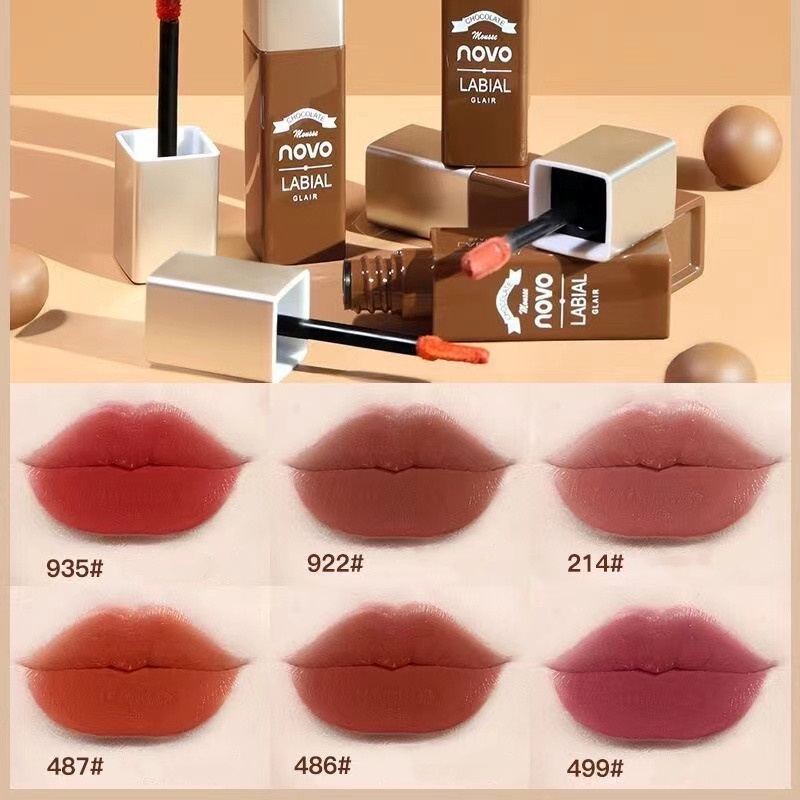 Novo® Matte Mashed Potato Son Môi Chống Nước Lâu Trôi Mềm Mượt Và Mượt Mà 5g